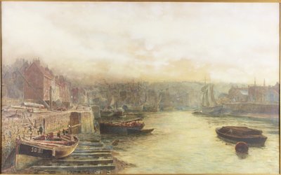 Wear folyó, északi part, nyugatra néz a vámházból (akvarell papíron) alkotó: Thomas Marie Madawaska Hemy