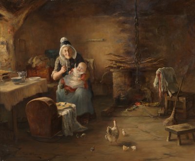 Parasztház belseje (olaj, vászon) alkotó: Thomas McEwan