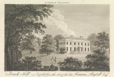 Beach Hill, az Enfield Chase-en, a néhai Francis Russell székhelye, Esquire, Outer Suburb - North alkotó: Thomas Medland