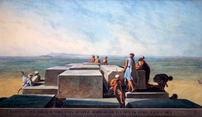 Az első gízai piramis teteje, 1794 alkotó: Thomas Milton