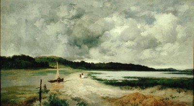Átmeneti zápor Long Islanden alkotó: Thomas Moran