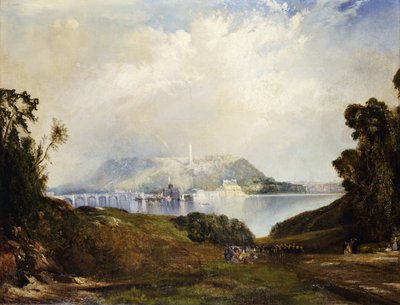 Kilátás a philadelphiai Fairmont vízművekre, alkotó: Thomas Moran