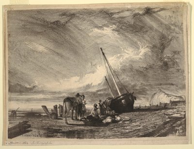 Tengerparton horgászcsónak alkotó: Thomas Moran