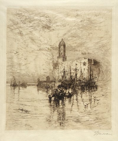 San Juan de Vlua kastély, Vera Cruz alkotó: Thomas Moran