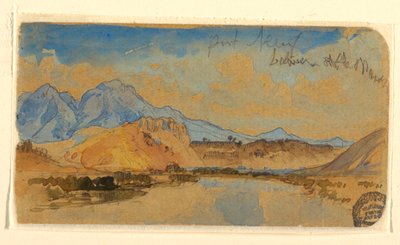 Rajz, Port Neuf Canyon, Idaho, valószínűleg 1879 alkotó: Thomas Moran