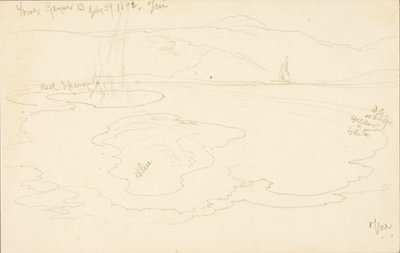 Alsó Gejzír-medence alkotó: Thomas Moran