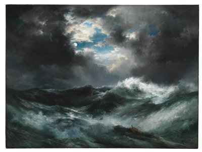 Holdfényes hajótörés a tengeren alkotó: Thomas Moran