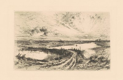 Napkelte – A tó, Easthampton, Long Island alkotó: Thomas Moran