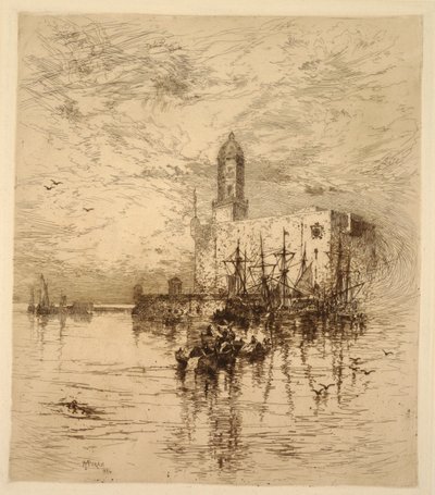 San Juan de Ulloa kastélya, Vera Cruz, Mexikó alkotó: Thomas Moran