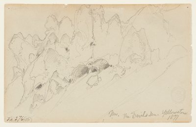 Az ördög barlangja, Yellowstone alkotó: Thomas Moran