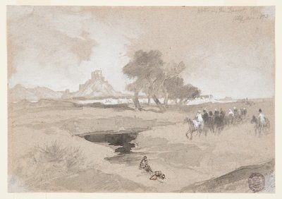 Waterhole a sivatagban, Utah alkotó: Thomas Moran