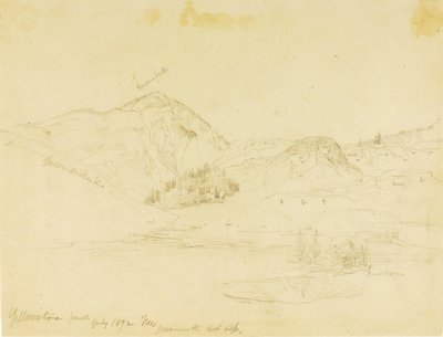Yellowstone Park, Mammoth Hot Springs alkotó: Thomas Moran