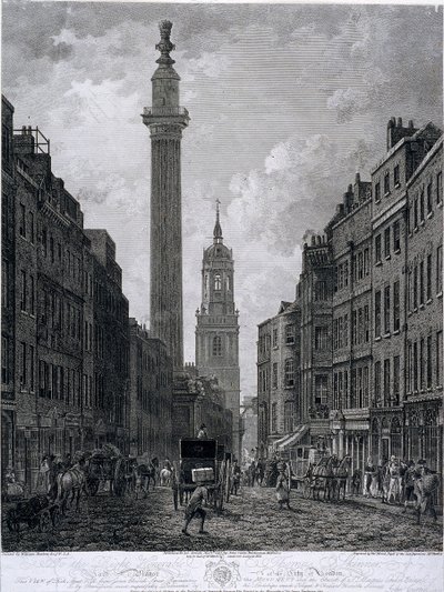 Fish Street Hill, London, 1795 alkotó: Thomas Morris