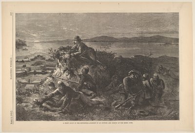 Éjszakai cserkész délnyugaton – Egy előőrs meglepetése és a Lázadó felmérése..., 1863. április 4. alkotó: Thomas Nast