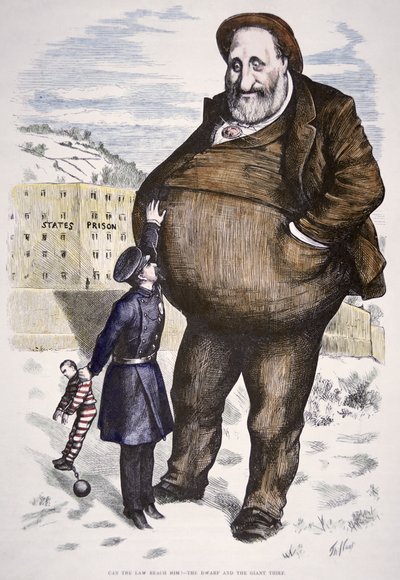 Rajzfilm William Marcy „Boss” Tweeddel (1823-78) a „Harper