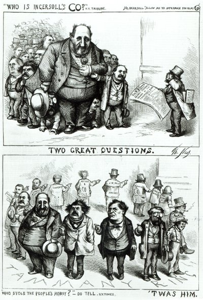 Rajzfilmek William Marcy „Boss” Tweeddel, James Ingersollal és George Millerrel a „Harper