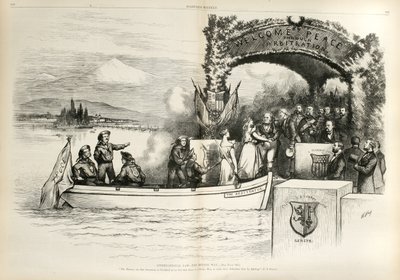 Nemzetközi jog – A jobb út..., 1874 (fametszet) alkotó: Thomas Nast