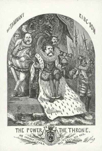 John T. Hoffman és William „Boss” Tweed alkotó: Thomas Nast