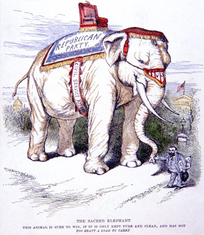 "A szent elefánt" alkotó: Thomas Nast