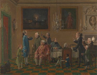 Brit urak Sir Horace Mann firenzei otthonában alkotó: Thomas Patch