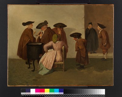 Egy olasz kávéház belseje, 1747-55 körül alkotó: Thomas Patch