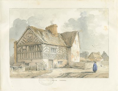 Acton Trussell Old House: akvarell festmény alkotó: Thomas Peploe Wood