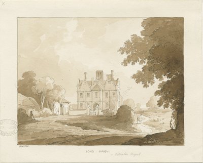 Brewood - Long Birch Hall: szépia rajz, 1838 alkotó: Thomas Peploe Wood