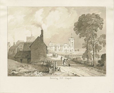 Brierley Hill Chapel: szépia rajz, 1837 alkotó: Thomas Peploe Wood