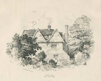 High Offley – Park Hall: toll- és tusrajz (matricás) alkotó: Thomas Peploe Wood