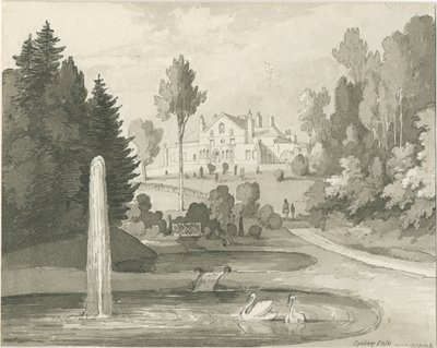 Stone - Spring Vale: szépia mosás rajz alkotó: Thomas Peploe Wood