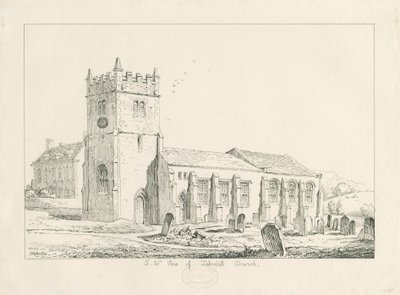 Tatenhill templom: toll- és tusrajz alkotó: Thomas Peploe Wood