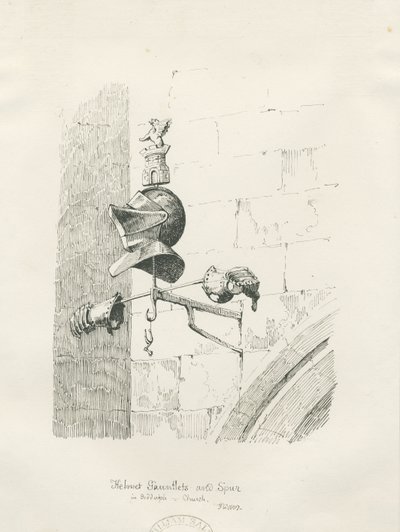 Sír a Biddulph templomban - William Bowyer: toll- és tusrajz alkotó: Thomas Peploe Wood