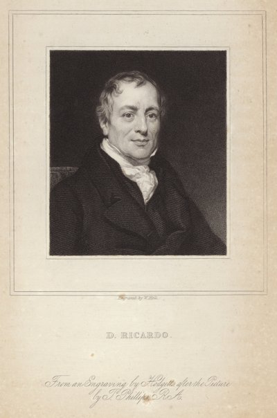 David Ricardo portréja alkotó: Thomas Phillips