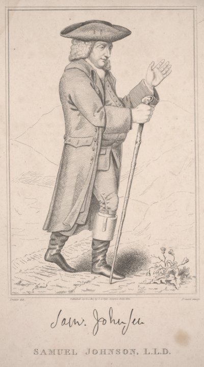 Samuel Johnson, Felvidéki körútján 1773-ban alkotó: Thomas Priscott