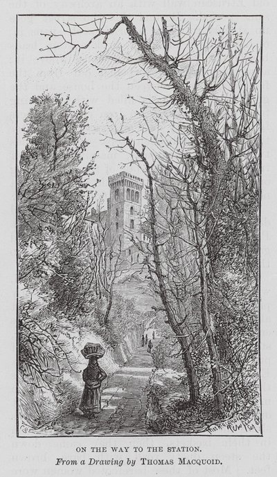Útban az állomás felé (metszet) alkotó: Thomas Robert Macquoid