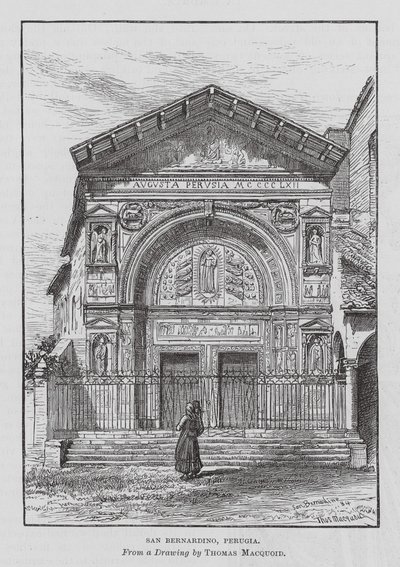 San Bernardino, Perugia (metszet) alkotó: Thomas Robert Macquoid