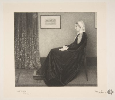 Szürke-fekete elrendezés: A művészanya portréja, 1892. alkotó: Thomas Robert Way