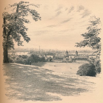 "Greenwich-palota az Obszervatórium-dombtól", 1902 alkotó: Thomas Robert Way