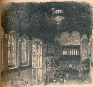 A Crosby Hall belseje, 1902 alkotó: Thomas Robert Way