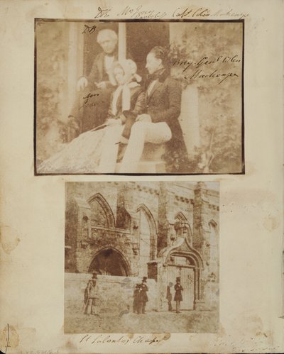 Csoportportré Sir David Brewsterrel, Mrs. Jonesszal és Colin Mackenzie dandártábornokkal alkotó: Thomas Rodger