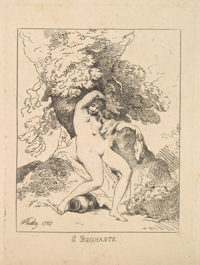 Egy Bacchante, 1787. alkotó: Thomas Rowlandson
