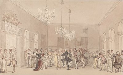 Bál Scarboroughban alkotó: Thomas Rowlandson