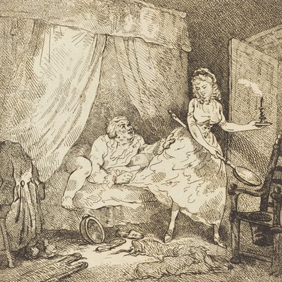 Egy ágymelegítő, c. 1785. alkotó: Thomas Rowlandson