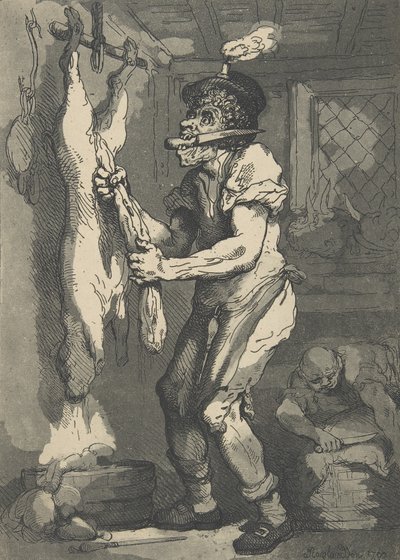 Egy hentes, 1790. január 1., 1790. január 1. alkotó: Thomas Rowlandson