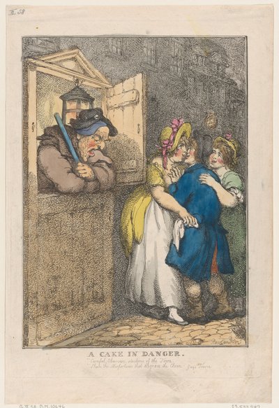 Egy torta veszélyben, 1806. április 20., 1806. április 20. alkotó: Thomas Rowlandson