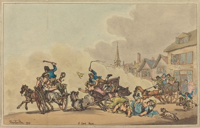 Egy szekérverseny, 1788. alkotó: Thomas Rowlandson