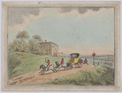 Négyesfogat (a „Rustic Sketches” című műből) alkotó: Thomas Rowlandson
