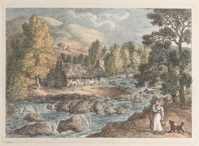Egy cornwalli vízesés alkotó: Thomas Rowlandson