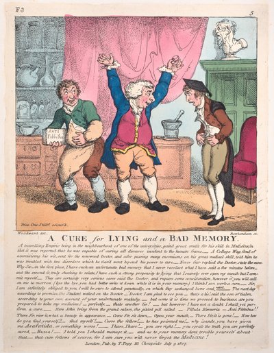 Gyógyír a hazugságra és a rossz emlékekre, 1807. július 9., 1807. július 9. alkotó: Thomas Rowlandson