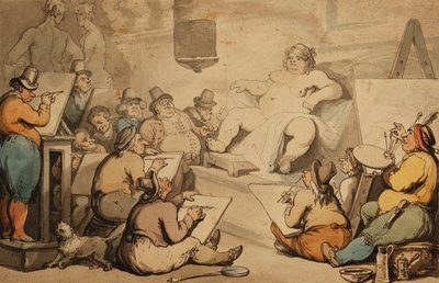 egy holland akadémia, alkotó: Thomas Rowlandson